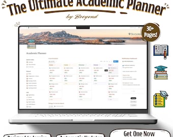 Notion Template Student Planner All in One Notion Life Planner Notion Template College Notion ADHD Notion Personal Planner Minimal Aesthetic