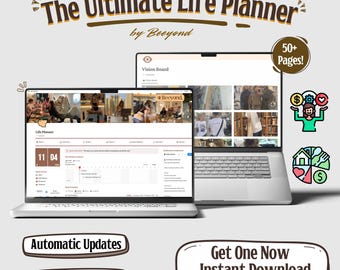 Notion Template Life Planner All in One Notion Template Notion Dashboard Ultimate Notion Calendar ADHD Notion Planner Minimal Aesthetic 2025