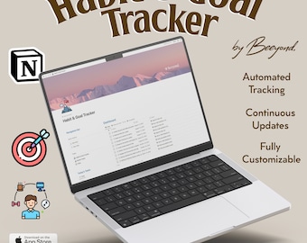 Habit Tracker Notion Template Habit Tracker, Notion Habit Tracker Notion Dashboard Notion Planner, Atomic Habits, Goal Tracker