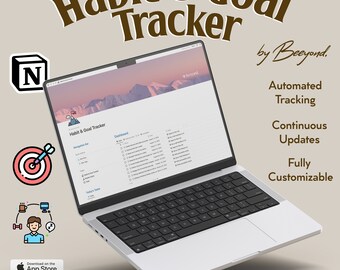 Habit Tracker Notion Template Habit Tracker, Notion Habit Tracker Notion Dashboard Notion Planner, Atomic Habits, Goal Tracker