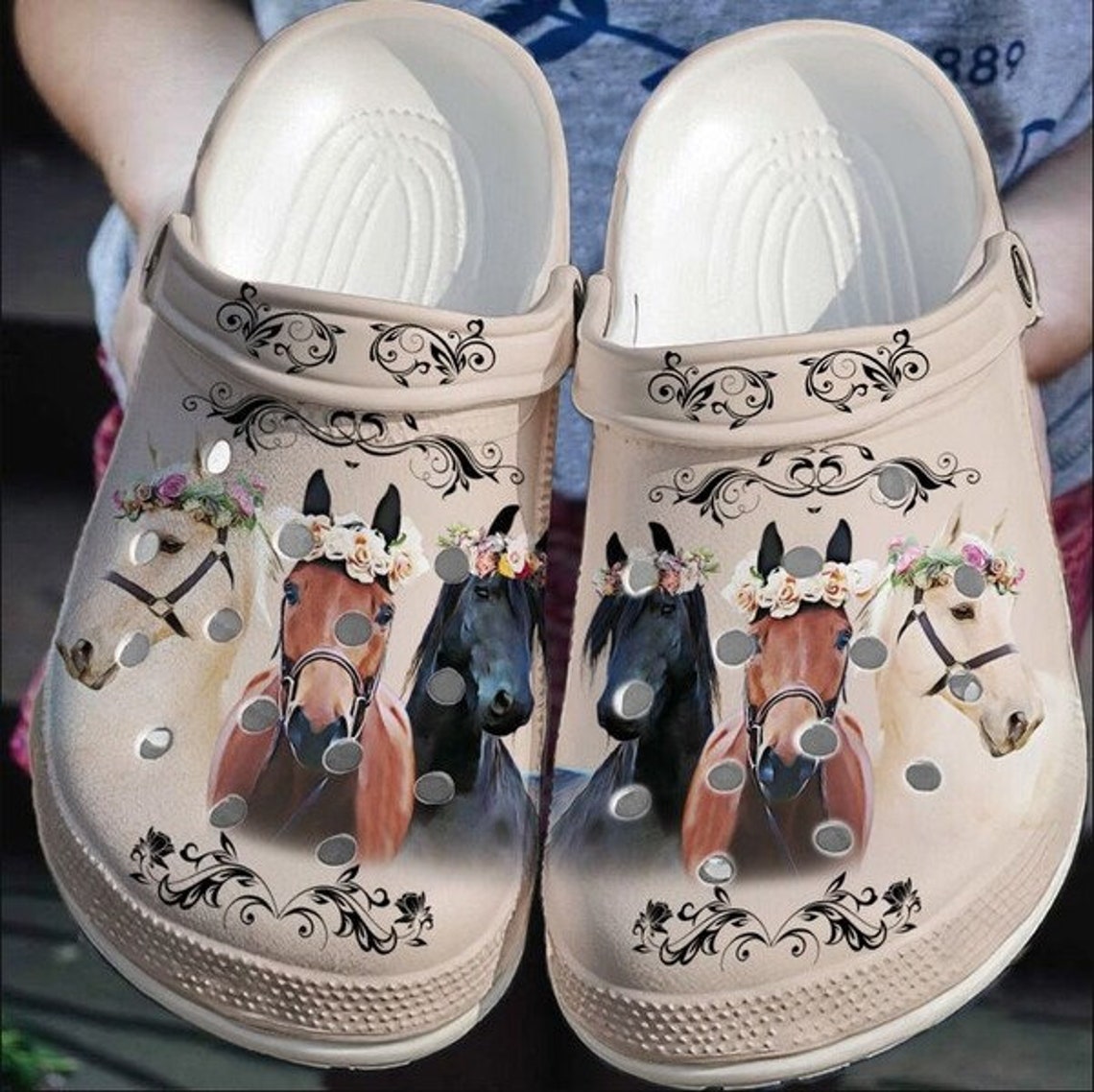 Horse Collection Crocs Crocband Clog Clog Comfortable for Etsy