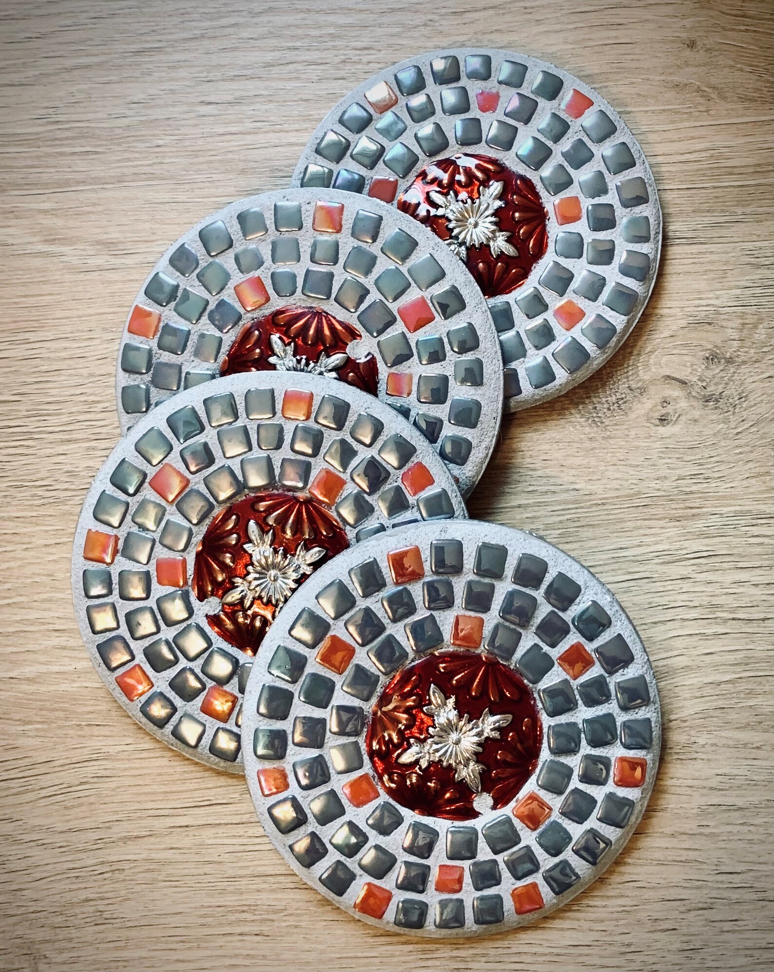 Mosaic Coaster Set 4 Etsy