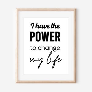 Positive Affirmations Printable Poster, Self Compassion Print, Therapeutic Wall Art, Mental Health Wall Decor