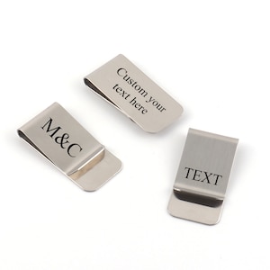 Personalized Money Clip,Custom Engraved Stainless Steel Money Clip Father's Day Gift For Dad/Groomsmen/Husband/Wedding/Anniversary Gift