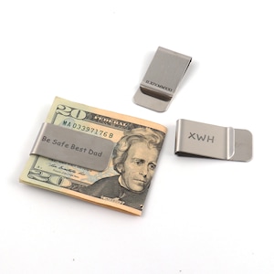 Personalized Money Clip,Custom Engraved Stainless Steel Money Clip Father's Day Gift For Dad/Groomsmen/Husband/Wedding/Anniversary Gift