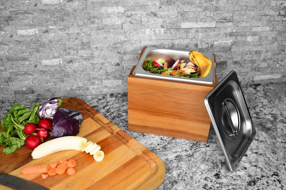 Kitchen Compost Bin 0.8 Gal Compact Sized Rustproof Etsy