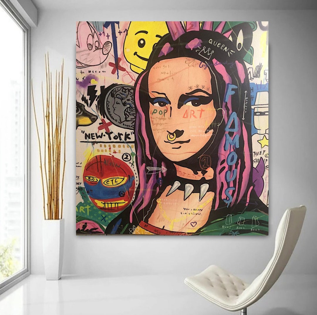 Mona Lisa Pop Art Large ORIGINAL Painting Contemporary Etsy