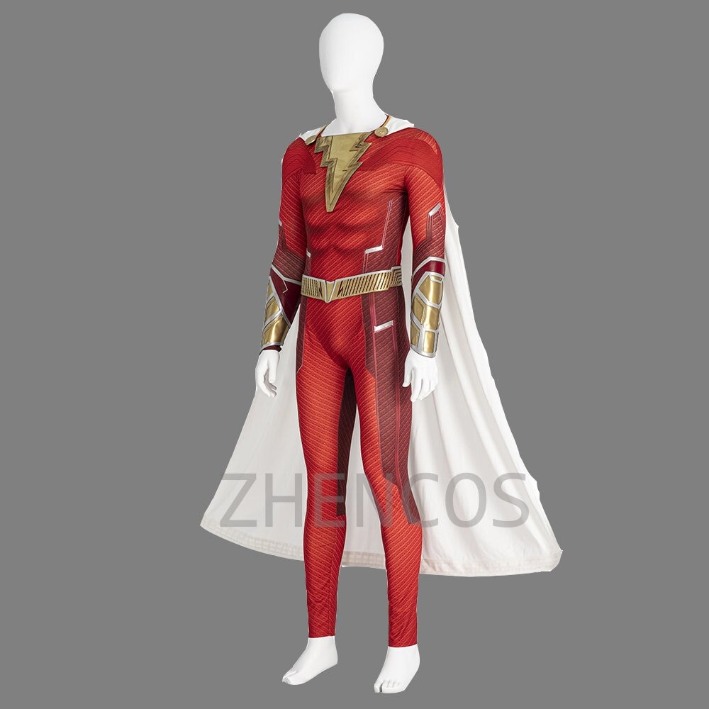 Buy Shazam Cosplay Costume Shazam Jumpsuit Fury of the Gods Online in India - Etsy
