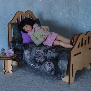 Bed for Doll - Diorama for 12 -16&quot; Tonner Kish Effner Gene BJD Barbie
