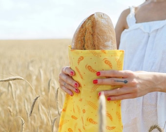Involucri di cera d'api / Borsa per pane piccolo / Involucri riutilizzabili / Involucri riciclabili / Involucri biodegradabili / Involucri ecologici / Borsa a sorpresa