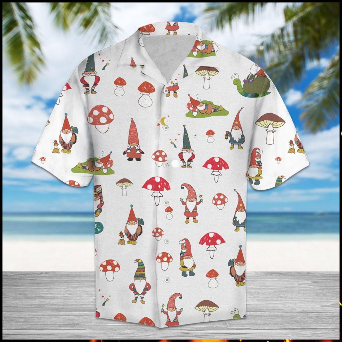Amazing Garden Gnome Hawaii Shirt Short-Sleeve Hawaiian | Etsy