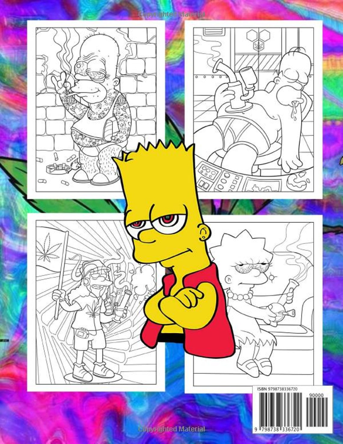 The Simpson Stoner Coloring Book an Amazing Coloring Book With - Etsy