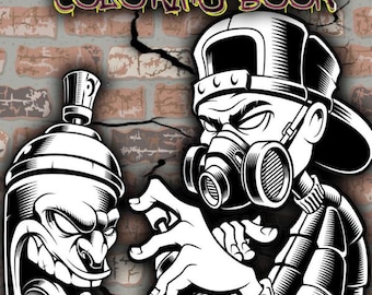 graffiti coloring etsy
