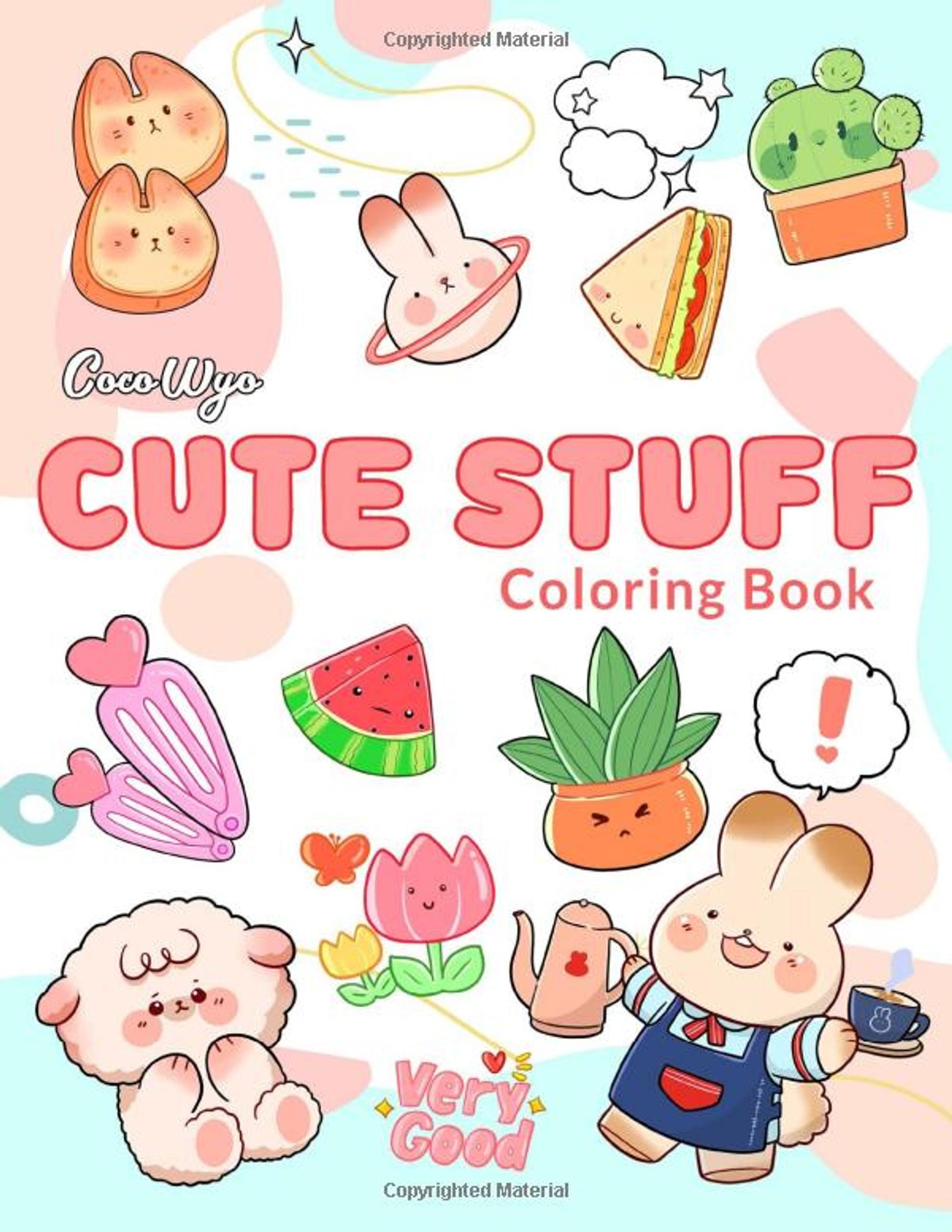 Cute Stuff Coloring Book Coloring Books With Adorable | Etsy