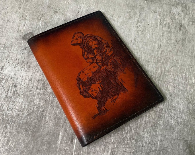 The Iron Giant Leather Passport Wallet: Custom Robot Cover