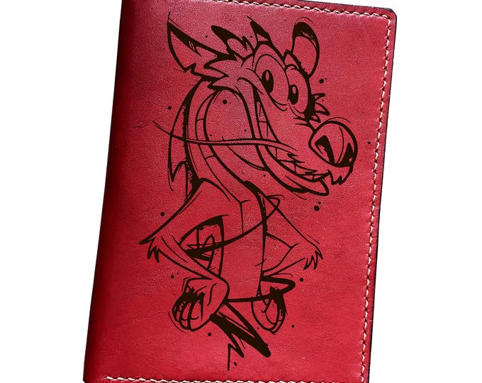 Musu genuine leather handmade passport wallet, Mulan travel gift, custom engrave gift for her