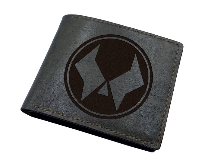 Handmade Leather Dr. Doom Wallet, Bifold ID Card Wallet