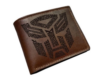 Transformers art men&#39;s wallet, personalized birthday gift ideas for boyfriend, husband, cool wallet for dad, Autobots logo art wallet