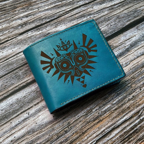 Majora's Mask Pattern Engraving Wallet Legend of Zelda Etsy