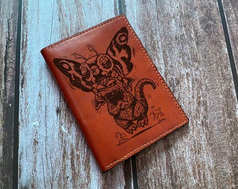 Godzilla Mothra Leather Travel Wallet: Kaiju Monster Gift