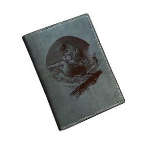 King of monster leather wallet, Kaiju monster wallet, Classic monster handmade wallet, custom travel wallet, leather anniversary gift