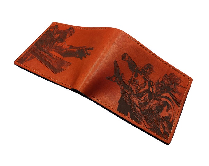 Avengers Thanos Cowhide Leather Wallet: Superhero Gift