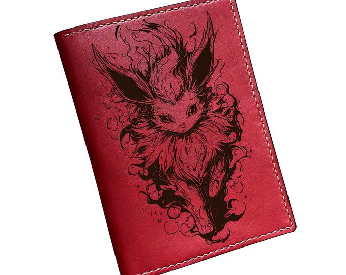 Eevee Leather Passport Wallet: Custom Engraved Travel Gift