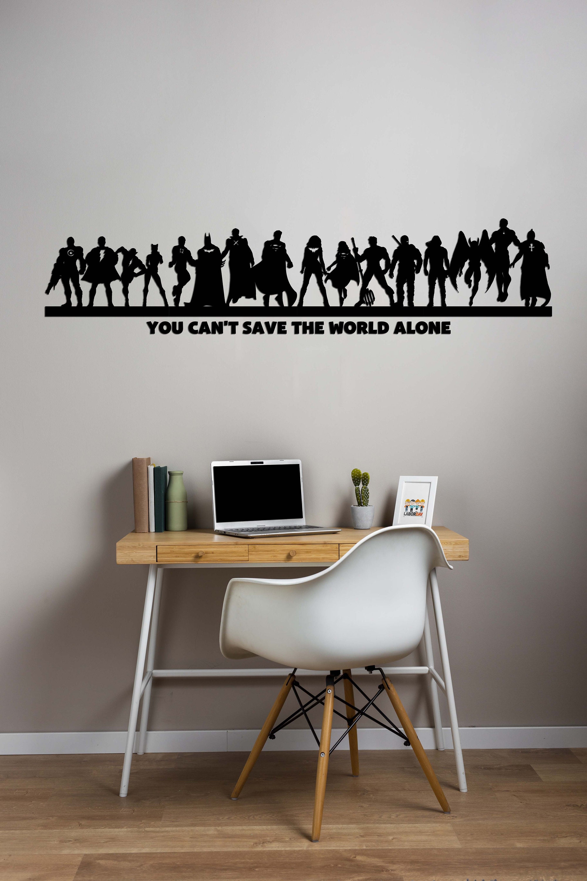 Avengers Wooden Cutting Wall Decoration Wood Art Living Room Etsy