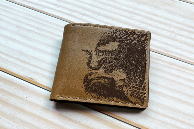 Venom Supervillain Leather Men Wallet, Genuine Leather Men Wallet ...