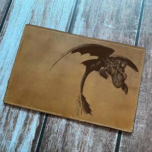 Toothless Leather Wallet: Custom Engraved How to Train Your Dragon Gift ...