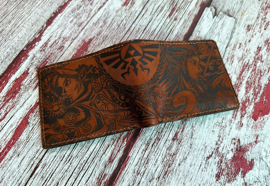 Legend of Zelda Leather Wallet: Personalized Engraved Gift - Etsy