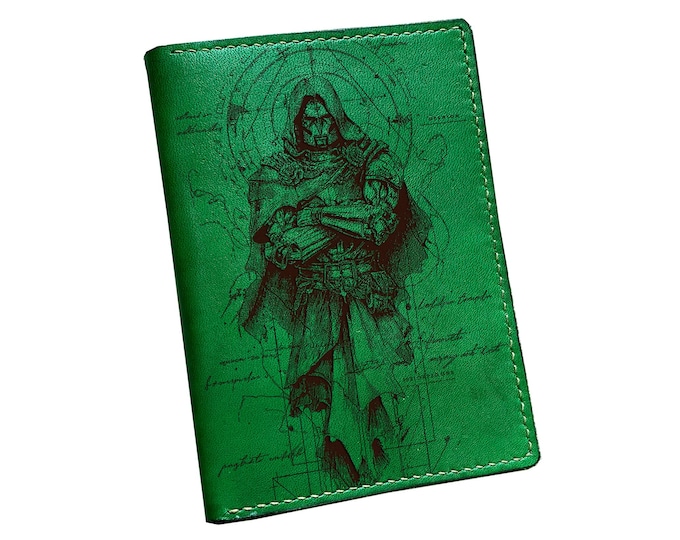 Dr. Doom Leather Wallet: Custom Engraved Superheroes Gift