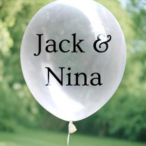 100 Custom Balloons - Personalized Weddings Showers Birthday Custom Balloon Transparent Balloons Bridesmaid Bride Balloon with Custom Text