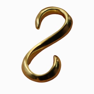Gold S-Hook Clasp - Jewelry Making Supplies - Chain Findings - Simple Minimal Design - Beading Supplies - Necklace Bracelet Link Connector