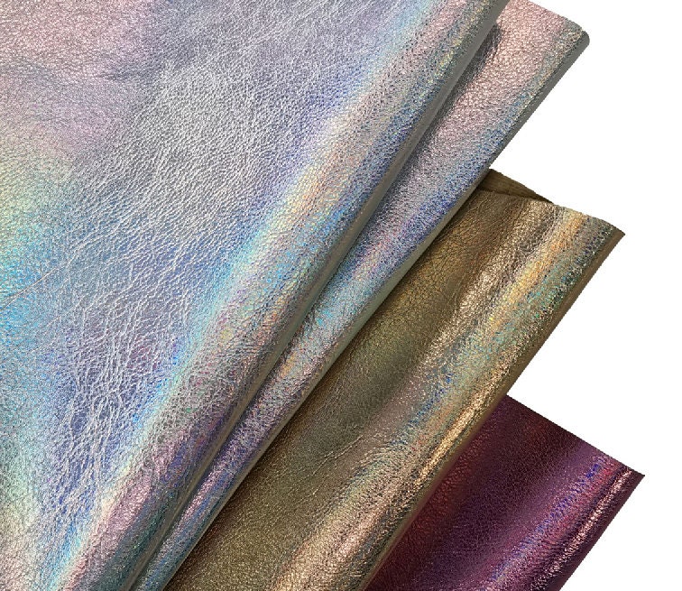 Metallic PU Leather Fabric Gold Silver Handmade Diy Soft-wrapped  Hard-wrapped Fabric Cost Clothing Accessories 137x50cm