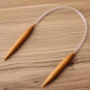 18 Pcs 16 32 inches Circular Knitting Needles Set - Bamboo Wood Crochet Hook Kit - Kit Aiguilles Circulaires - Breinaalden Set - Starter image 5