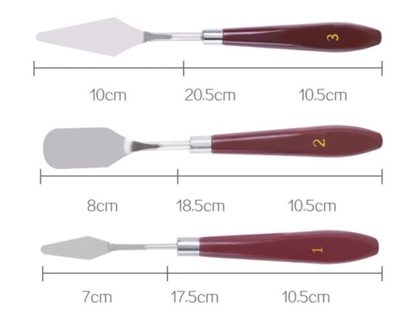 Set 5 Spatole Per Pittura A Olio - Coltelli Per Artisti In Acciaio Inox - Foto 11