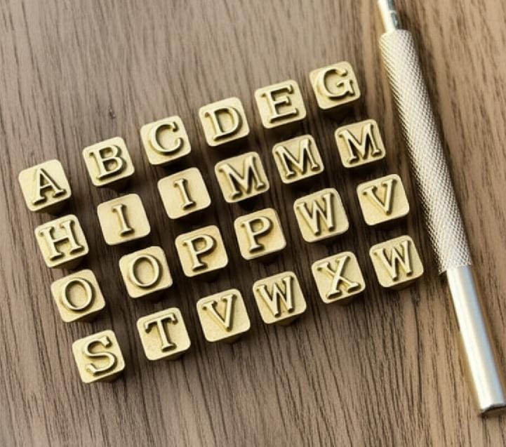 27個の文字スタンプアルファベットパンチセットレザークラフト刻印金属