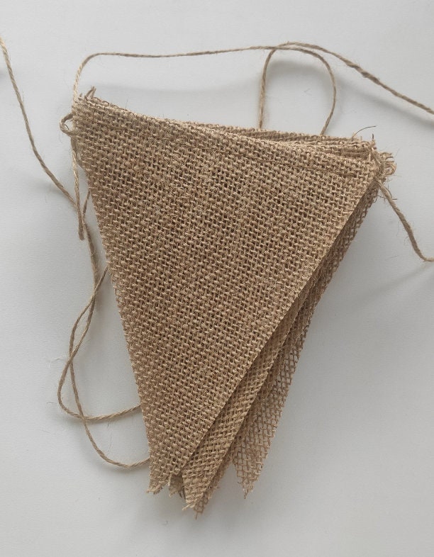 Gänseblümchen-Jute-Banner 5 M – 12 Wimpel Für Hochzeit, Geburtstag & Babyparty, Rustikale Blumengirlande, Vormontiert