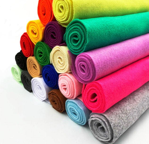 20x90cm Felt Fabric Material Soft Craft Felt 20 Colours Soft Polyester  Fabric Roll 1.4mm Thick 