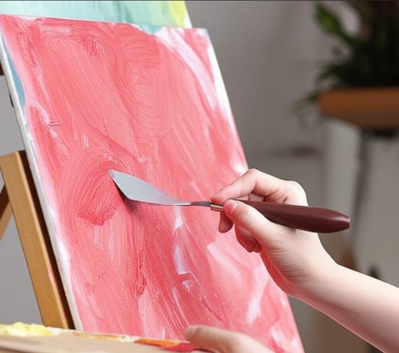 Juego de 21 espátulas para pintura al óleo: espátulas para artistas de pintura sobre lienzo para pinturas al óleo y acrílicas que crean texturas y efectos. imagen 9