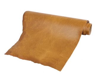 Cowhide Leather Scrap Upholstery Leather - Book Cover, Bag Wallet Making, Jewelry Making - Scraps for Crafting - Brown Leather Pieces
