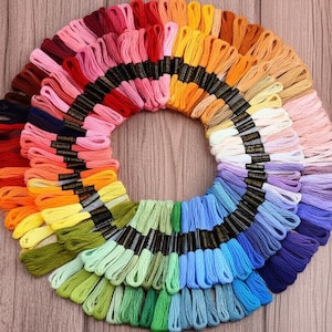 447色の刺繍糸フロスかせ、様々な虹色、刺繍、縫製、工芸、編み込み用の刺繍フロス糸