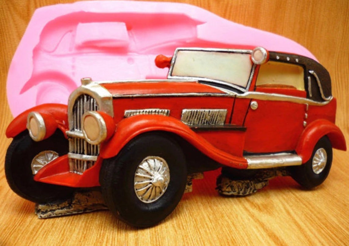 Car Cake Mold Vintage Wagon Retro Old Car Flexible Silicone Etsy
