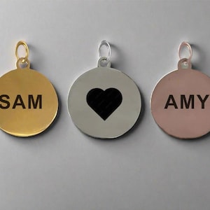 50 Custom Charm, Gold Silver Stainless Steel Personalized Charm, Logo Charm Beads, Laser Engraved Charm Beads For Jewelry Bracelets Making