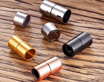 Magnetic Clasps for Leather Bracelet, Stainless Steel Magnet Clasp Closure, Jewelry Making Accessories Hole DIY