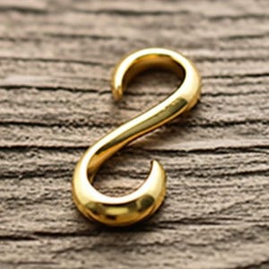 Cierre de gancho en forma de S dorado - Materiales para hacer joyas - Fornituras para cadenas - Diseño minimalista simple - Materiales para abalorios - Conector de eslabones para collares y pulseras