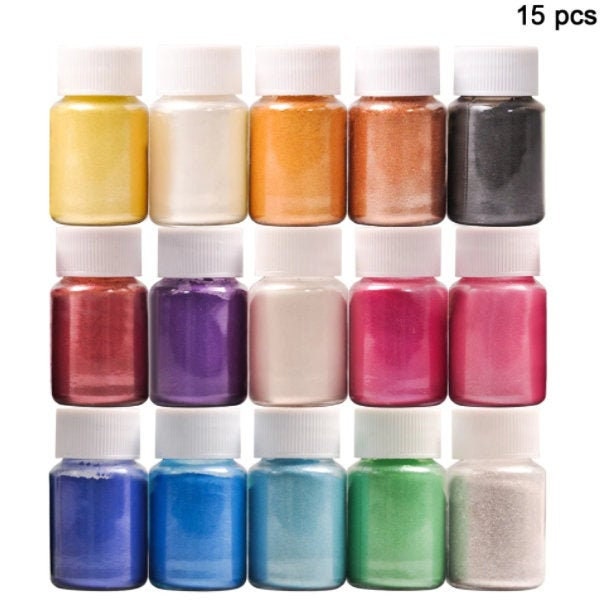 Mica Powder Summer Mountains Set 12 Pigments for Epoxy Resin, Silicone,  Nail Polish, Makeup, Candle Making, Bath Bombs, Soap Making, Paint 