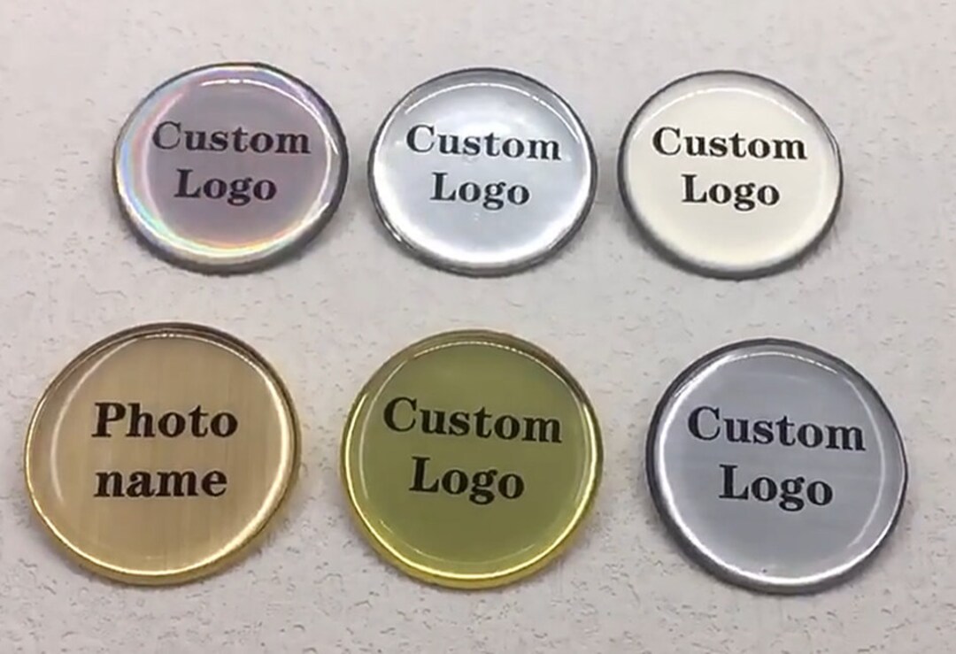 100 Custom Round Epoxy Stickers, Domed Stickers, Personalized Epoxy