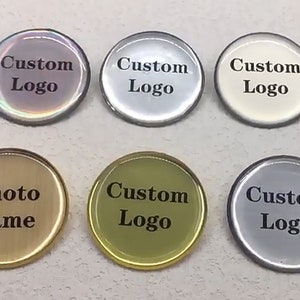 100 Custom Round Epoxy Stickers, Domed Stickers, Personalized Epoxy ...